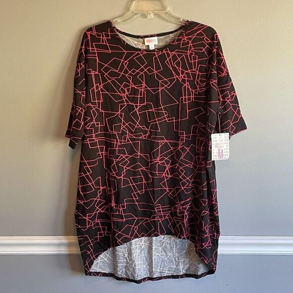 Women’s Irma LulaRoe soft shirt size Medium M pink black New NWT - Picture 1 of 3